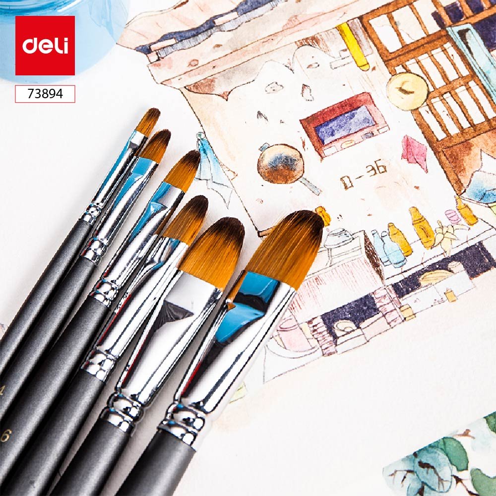 73894-0 ديلي مجموعة فرشاة ألوان زيتي + غواش + أكرليك - مشطوف - رمادي - E73894